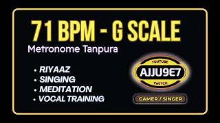 Metronome 71 BPM 🎵 G Scale Drone | Vocal Practice, Focus &amp; Meditation • 30 Min