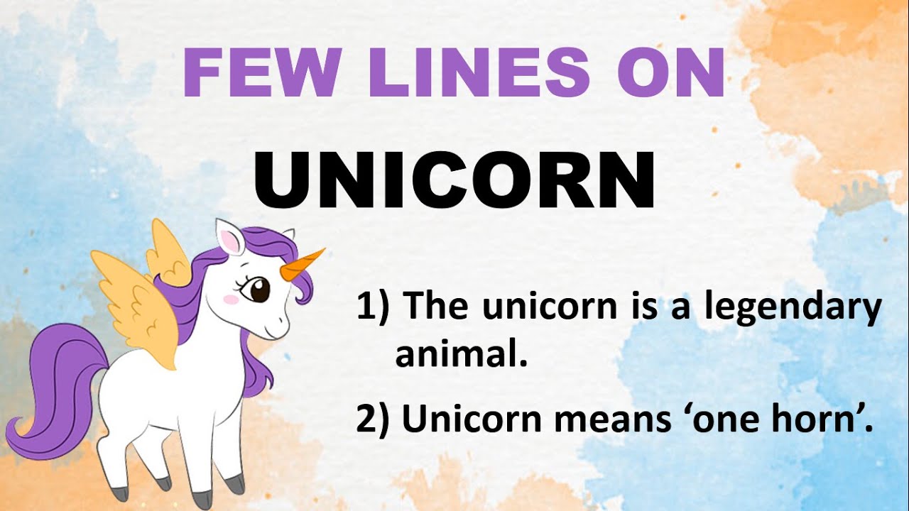 Few Lines on Unicorn in English 10 Lines on Unicorn YouTube
