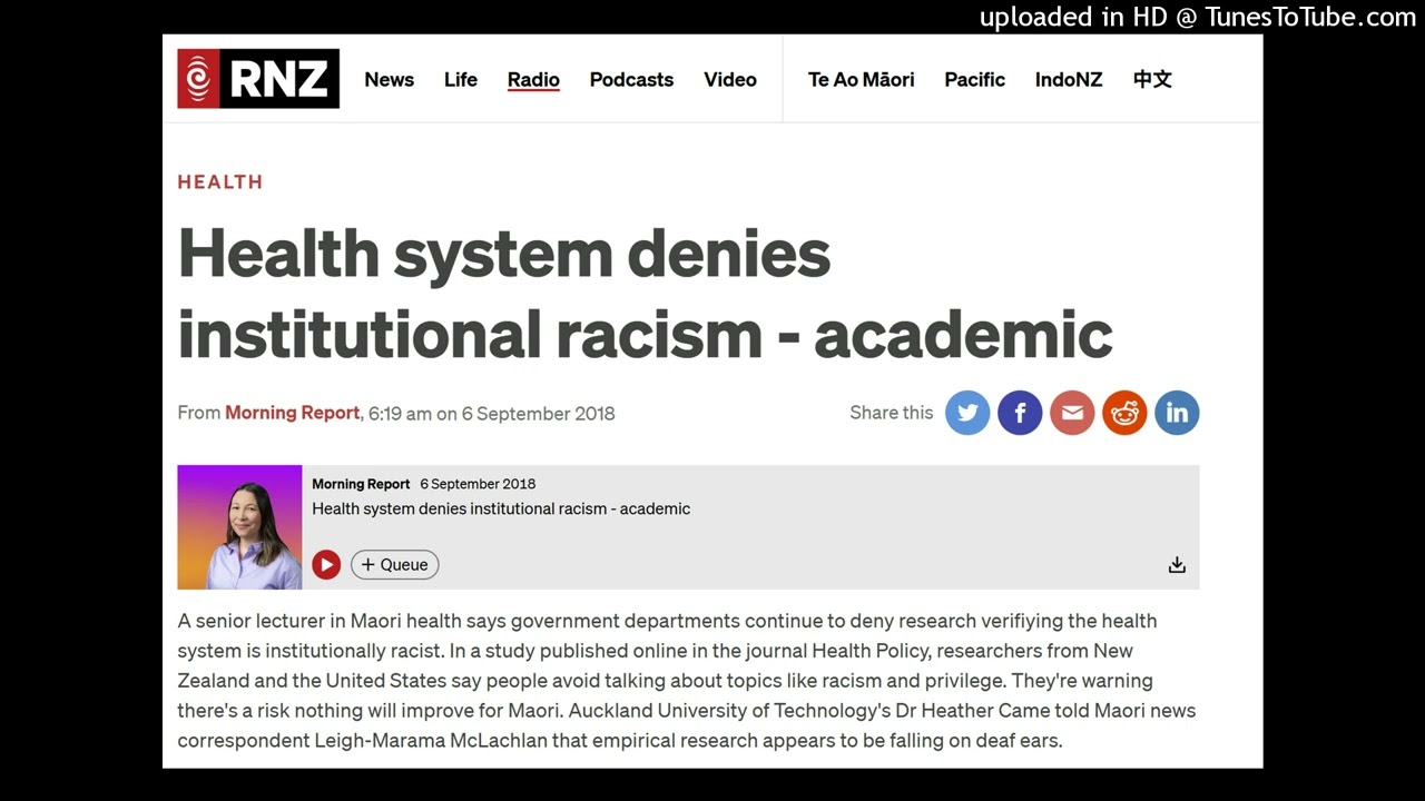 Health system denies institutional racism - academic