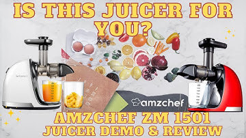 AMZCHEF 1501 Juicer  Slow Masticating  Quiet Motor Unboxing, Assembly,  how to & Review for 2021