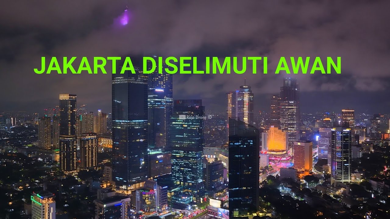 Jakarta Malam Hari Saat di Selimuti Awan, Drone View by DJI Mavic 4 Pro