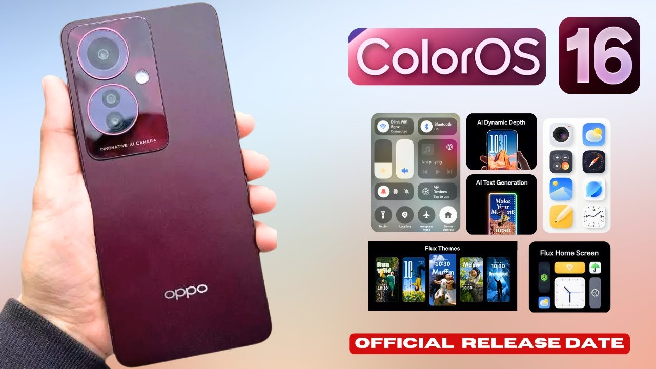 Официальное обновление ColorOS 16 для Oppo F25 Pro и Android 16.