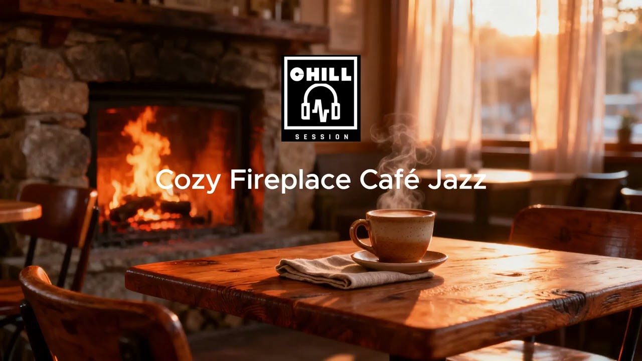Cozy Fireplace Café Jazz / CHILL SESSION