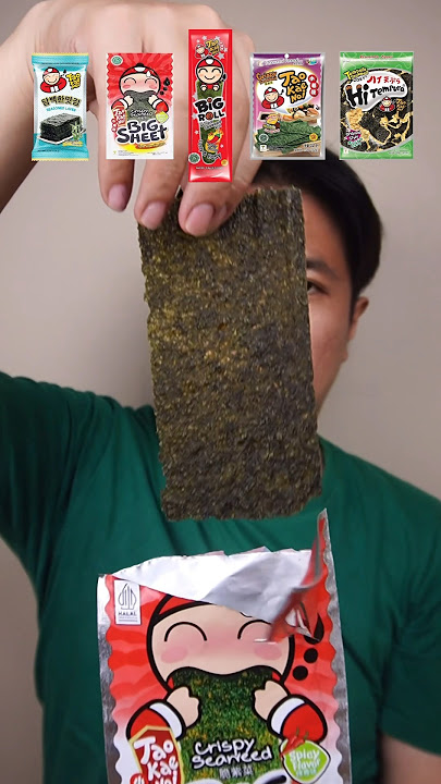 EATING TAO KAE NOI SEAWEED #asmr #mukbang