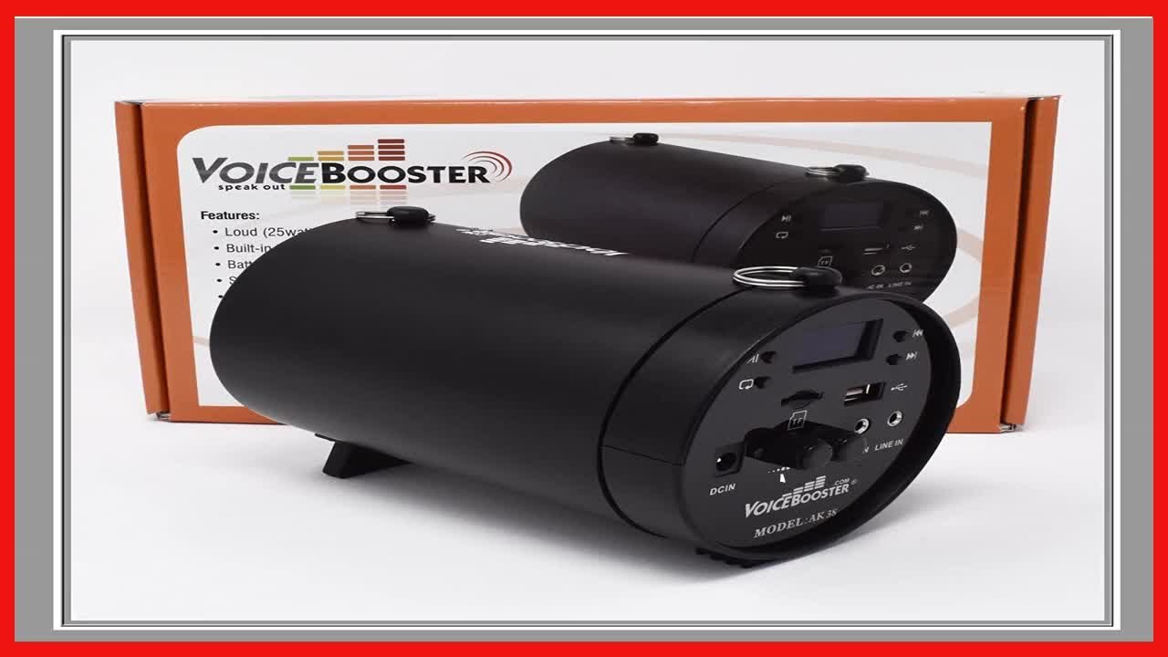 VoiceBooster Voice Amplifier & Mp3 Player & FM Radio 25watts Black MR-AK38 by TK Products,Portable,