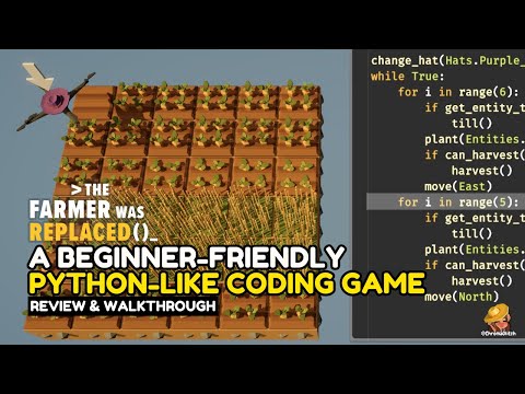 Learning Python-like Coding While Farming | The Farmer Was Replaced Review and Walkthrough