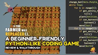 Learning Python-like Coding While Farming | The Farmer Was Replaced Review and Walkthrough