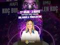 27 Nisan - 3 Mayıs Koç Burcu ve Yükselen Koç Haftalık Burç Yorumları | Tuğba Karadayı