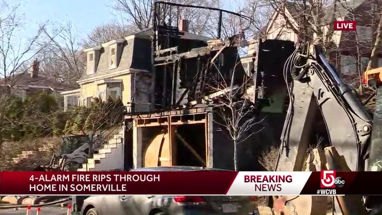 Fire destroys home near Davis Square YouTube