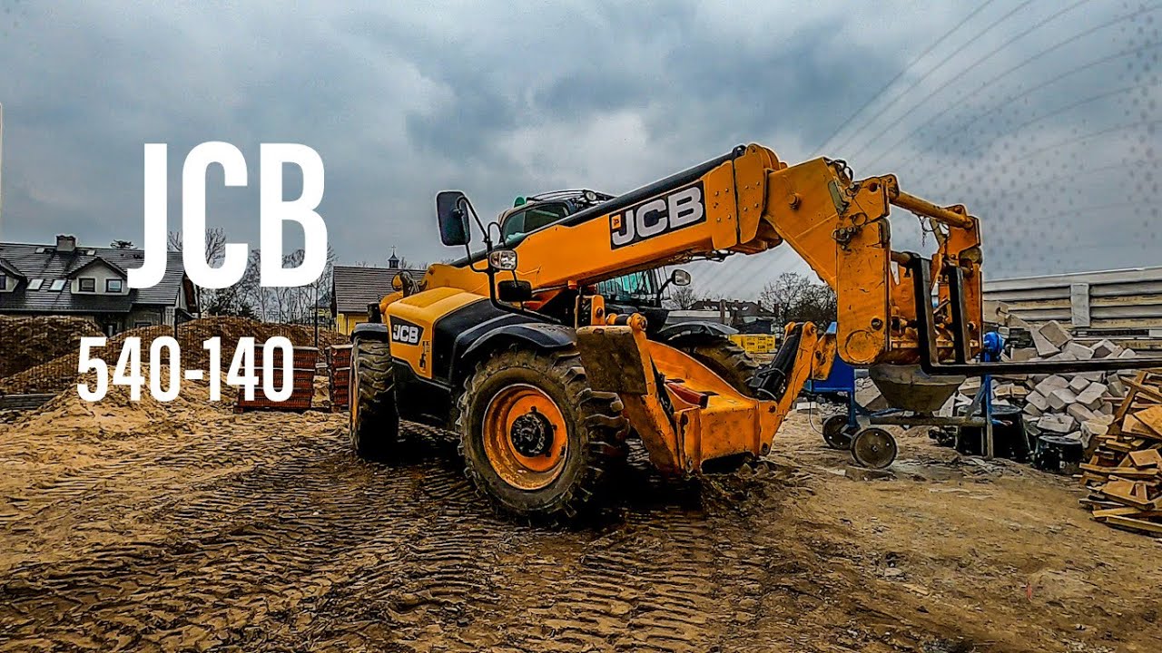 JCB 540-140 - ładowarka teleskopowa pomaga przy budowie domu #JCB #telehandler