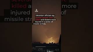 Video shows Russian missile strike on Ukrainian capital | AJ #shorts