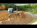 New Skills Operator Biggest Bulldozer​ Removing Gravel Equipment Work In New Place Vehicle