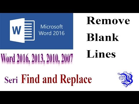 How to remove blank lines in MS Word: Find and Replace Seri