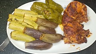 طريقة عمل محشى كوسة و بنتجان / بالبخار - stuffed zucchini recipe