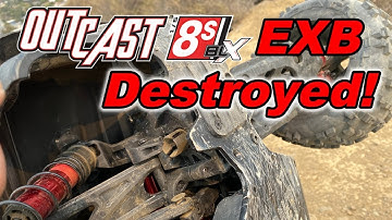 Outcast 8S EXB Destroyed!  Broken brushless RC car monster truck.