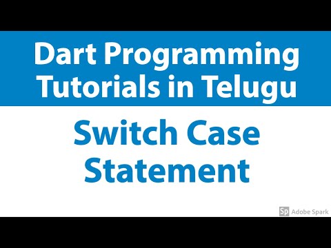 #9 - SWITCH and CASE conditional statements | Dart Programming language Tutorials flutter in telugu