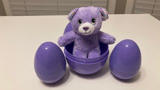 Opening 2 small purple eggs from build a bear workshop egg hunt