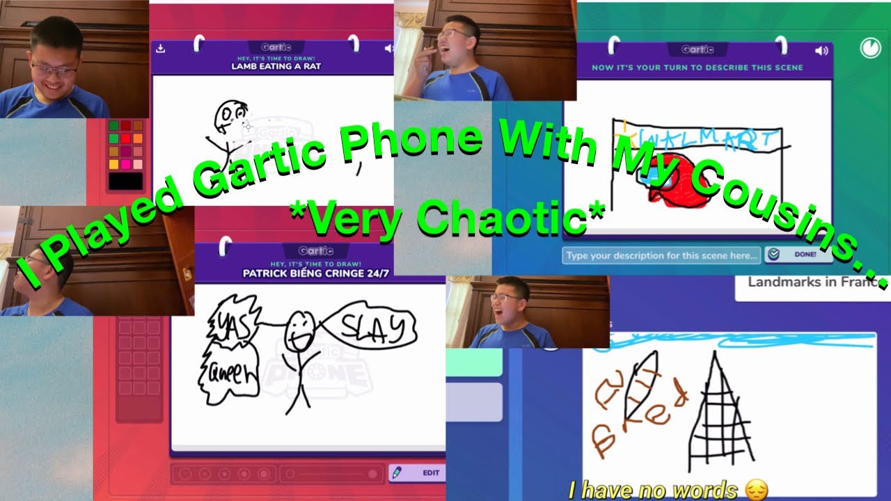 I Played Gartic Phone With My Cousins…*Very Chaotic* - YouTube