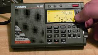 Tuning The New Tecsun Pl-520 In Lsb 40 Meters Amateur Radio Band Scan Using Telescopic Antenna