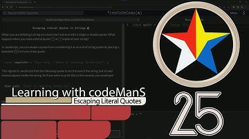 JavaScript Basic 25: Escaping Literal Quotes | FreeCodeCamp |