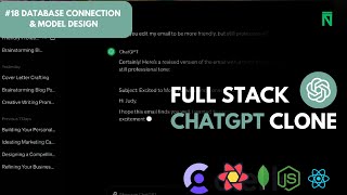 Build And Deploy Your Own ChatGPT For Free With React 19 #18 Database Connection & Model Design