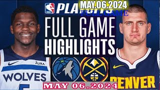 Denver Nuggets Vs Minnesota Timberwolve Game2 3rd QTR | Highlights | May 06, 2024 | NBA Play off