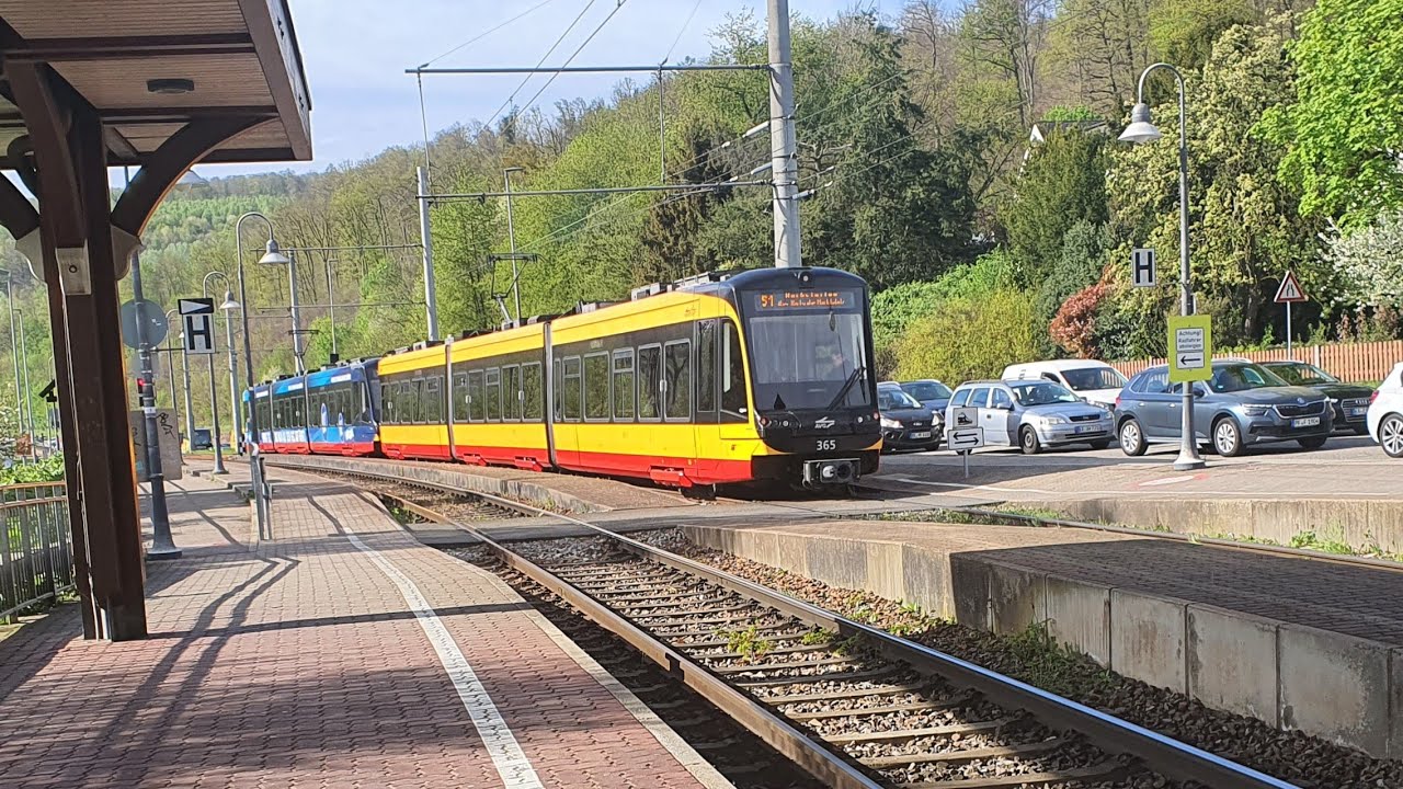 Riding with Tram-Train line S1, from Bad Herrenalb to Train-Main-Station!