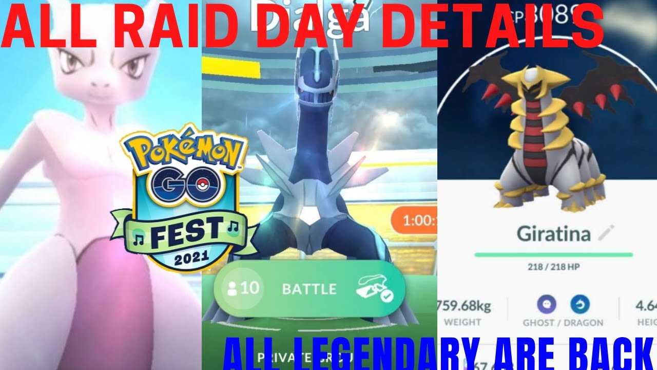 ALL LEGENDARY RAIDS ARE BACK || POKEMON GO FEST 2021 RAID DAY || ALL DETAILS || POKEMON GO