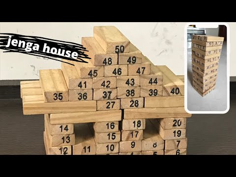 Small wooden house with Jenga anyone can make | Creative building block puzzle game