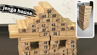 Small wooden house with Jenga anyone can make | Creative building block puzzle game screenshot 5