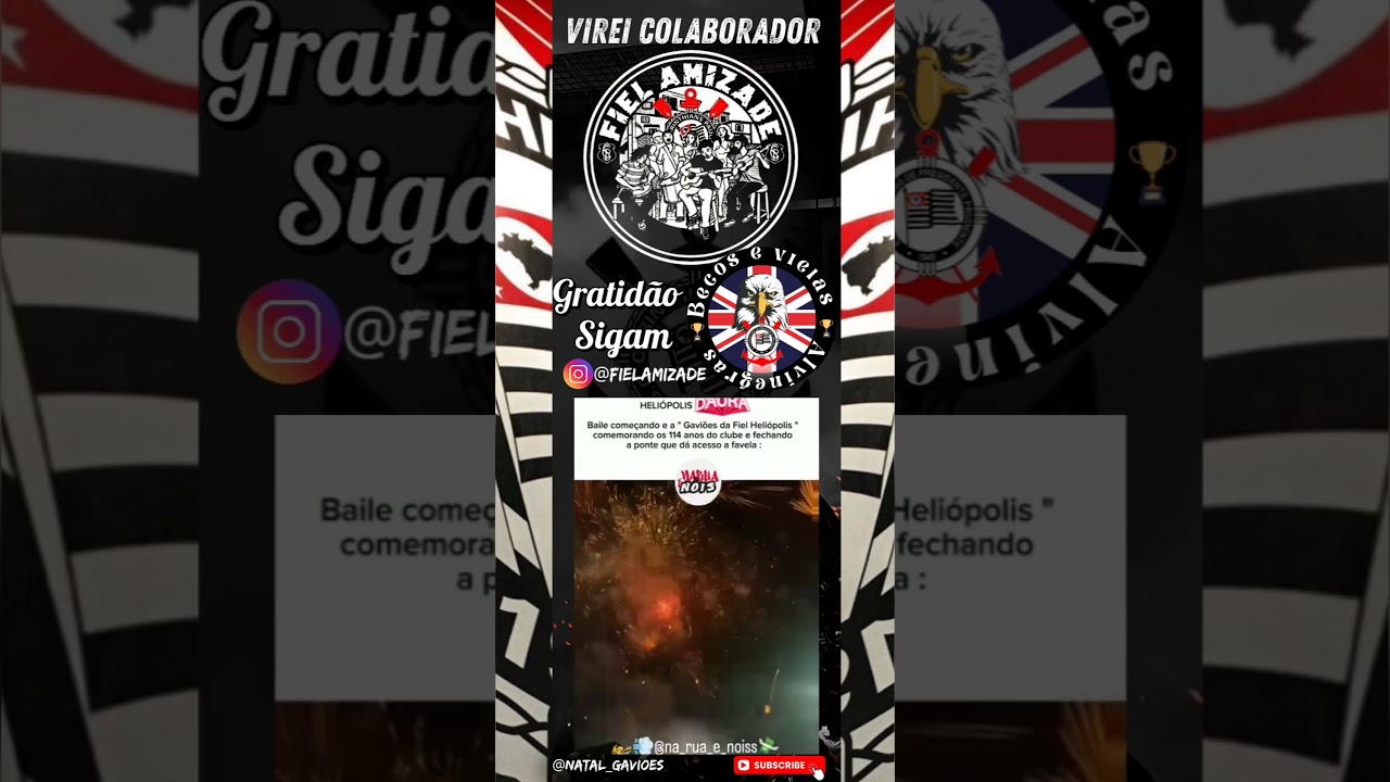 #videoshort @fielamizade #colaborador eu ? #nqt #gavioesdafiel festa em #heliopolis #vaicorinthians