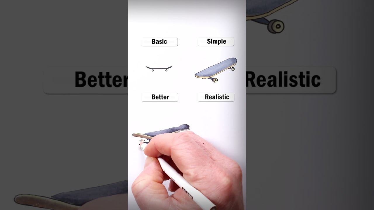 Draw Skateboards! #art #drawing #shorts #skate #skateboarding #howtodraw #easydraw