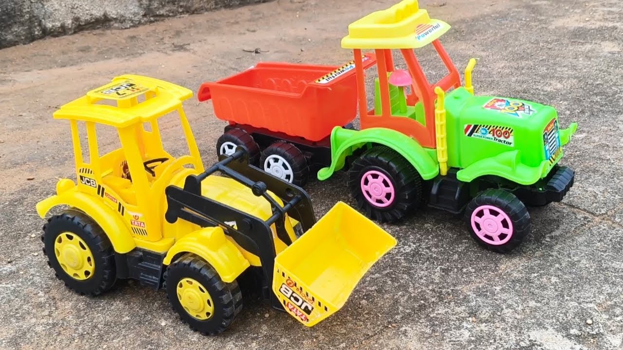 2 bulldozer playing | jcb trucks | tractor parking cars | mini toy cars