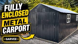 DIY Carport Assembly Tutorial | How to Assemble a Fully Enclosed Metal Carport#garvee