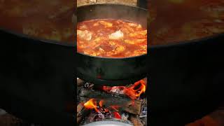 Cooking Fresh Fish Caught From Paddy Field At Village