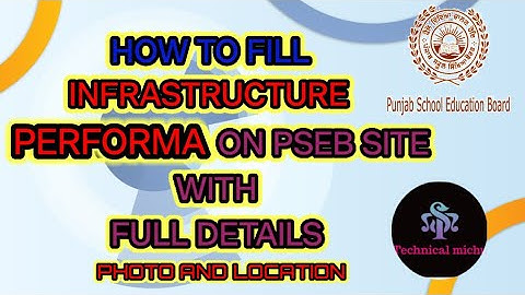 how to fill infrastructure performa