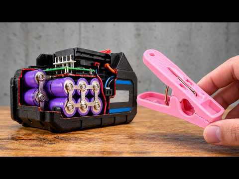 🔋Never Buy Drill Batteries Again! Use a Plastic Clamp and See What Happens!😱 | DIY Hacks