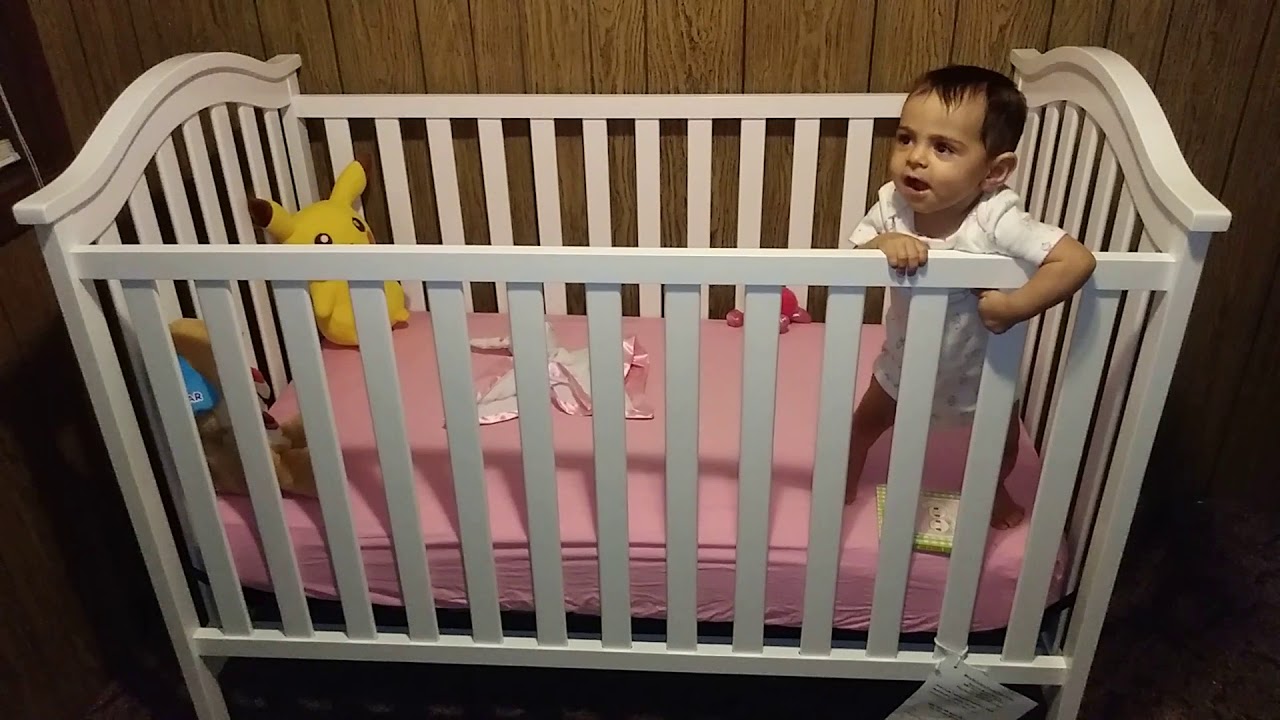 Amara baby girl in her crib grandma got her for the first time YouTube
