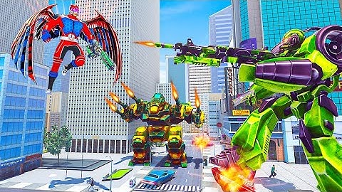 HERO BAT ROBOT BIKE GAMES FLYING BAT ROBOT CAR TRANSFORM NEW GAMEPLAY