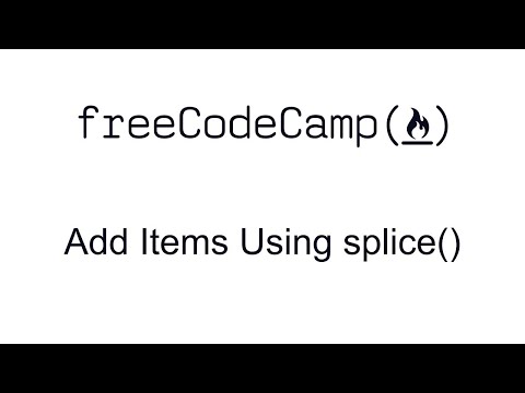 Add Items Using splice()