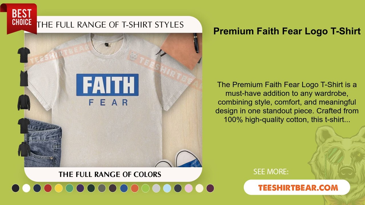 Premium Faith Fear Logo T-Shirt