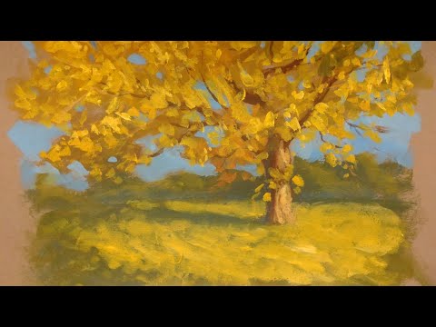 Fall Acrylic Painting Tutorial - autumn tree
