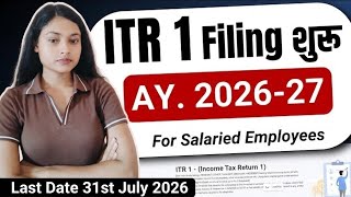 ITR Filing Online 2026-27 | ITR 1 Filing Online 2026-27 | How to File ITR 1 For AY 2026-27
