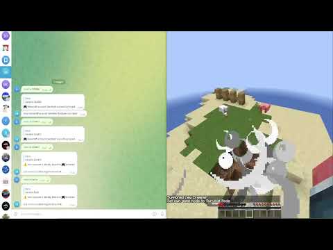 Skript TeleLink showcase (Create a TelegramBot in minecraft)