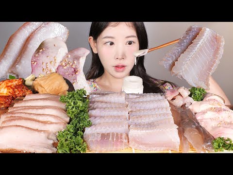 홍어 진행 시켜🫵  떠먹는막걸리 껍항정수육 홍어회 <strong>홍어애</strong> 먹방 fermented stingray [eating show] mukbang korean food