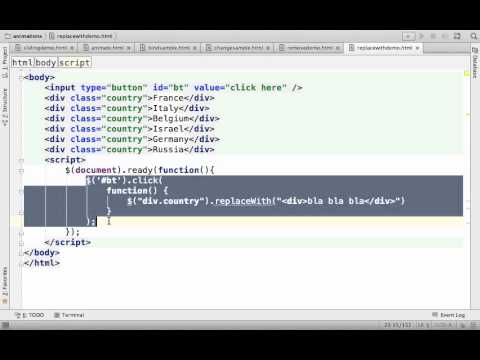 The jQuery replaceWith Function