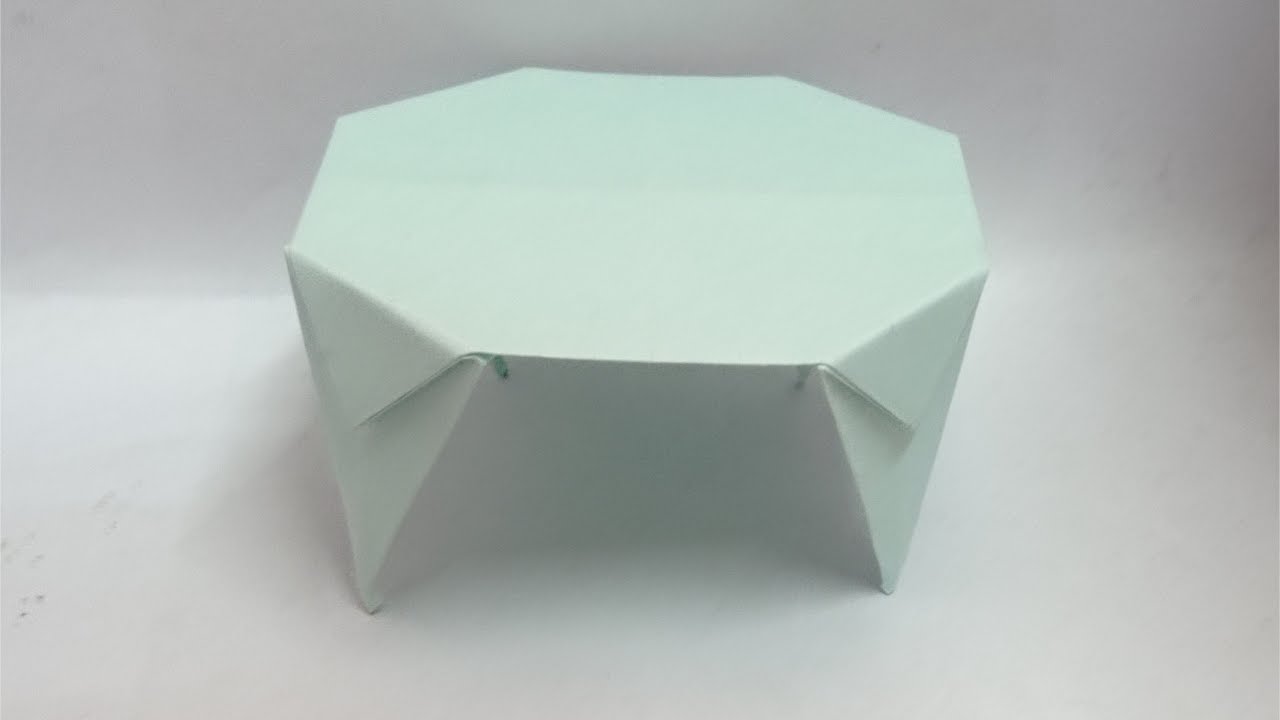 How to make an Origami Paper Table Easy Origami Craft Ideas YouTube