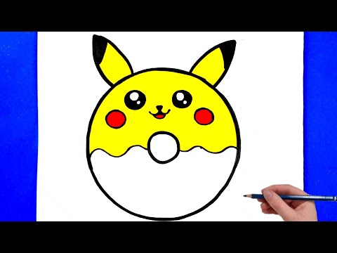 Pikachu Çizimi - Donut Çizimi - Kolay Çizimler - Sevimli Resim Çizimleri