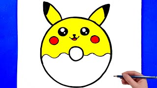 Pikachu Çizimi  Donut Çizimi  Kolay Çizimler  Sevimli Resim Çizimleri