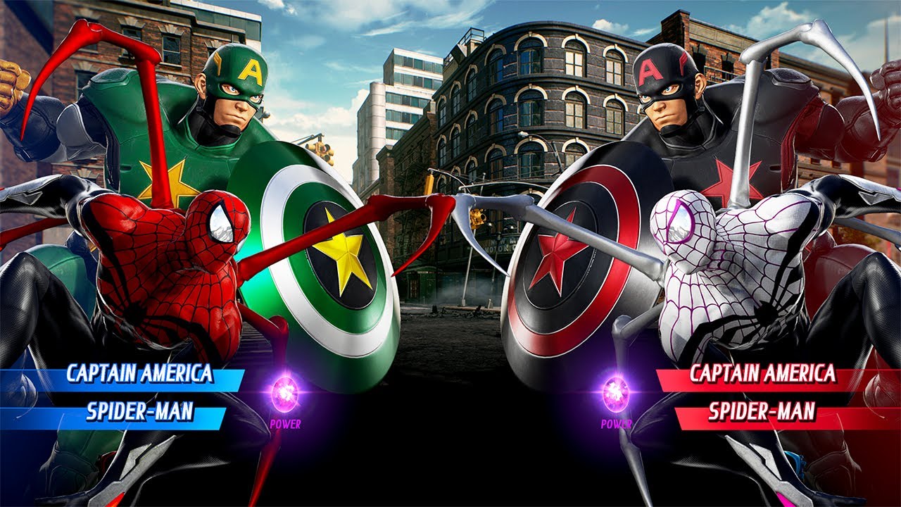 Epic Battle: Spider-Man and Captain America vs Captain Marvel in Marvel ...